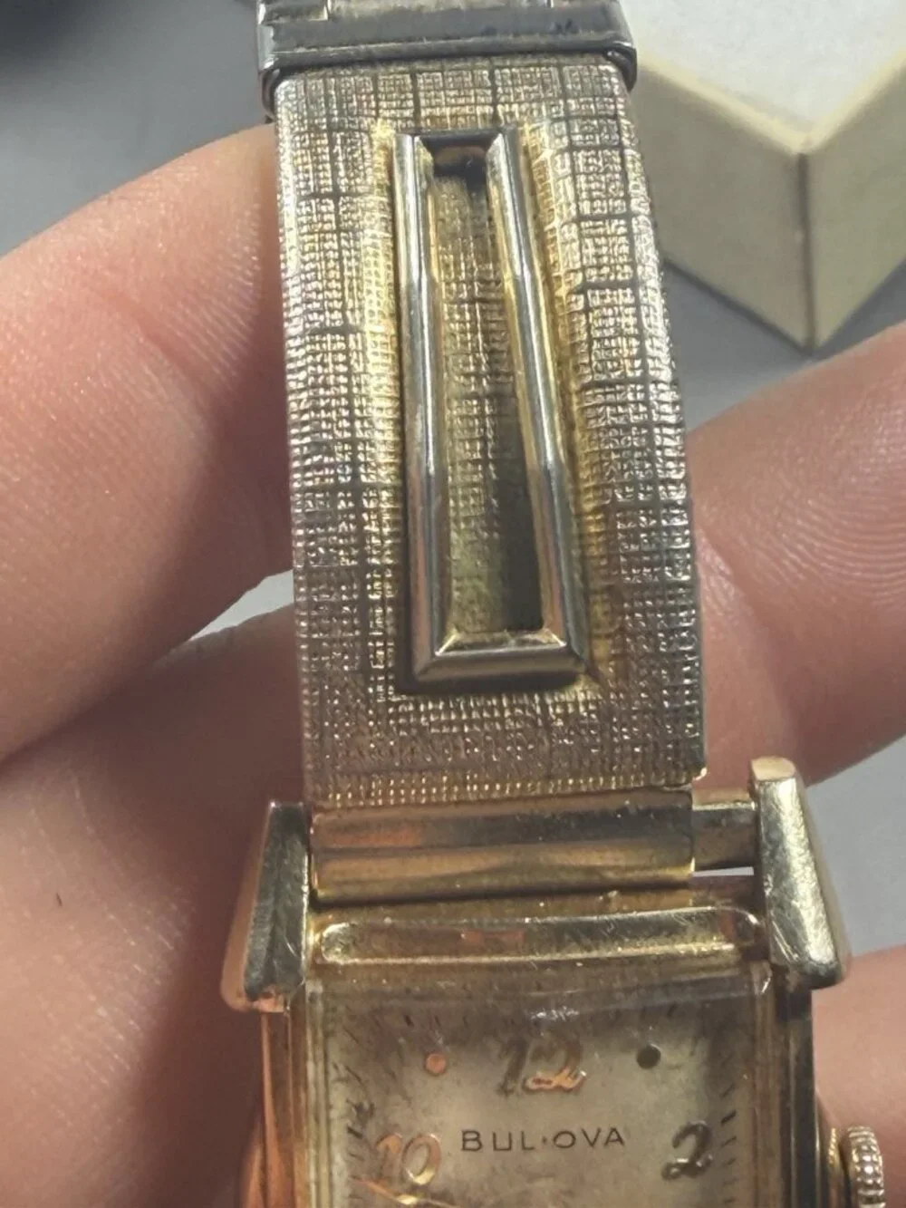 1953 Bulova L3 Curved Tank Manual Wind Wristwatch Small Seconds Runs? AS-IS VTG